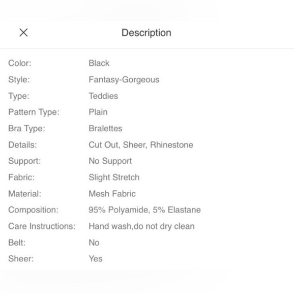 BLACK MESH RHINESTONE BODYSTOCKING BODYSUIT ROMPER LINGERIE - Picture 7 of 8